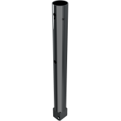 Ornamental bollard | Series 480B | � 82 mm | foldable, self-engaging lockto be fixed by plugs, with base plate 100 x 150 mm | with Euro profile cylinder lock and three keys | without eyelet